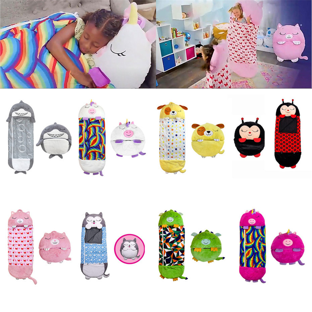 Kids Cartoon Slaapzakken Kinderen Dier Slaap Sack Pluche Pop Kussen Lui Sleepsacks Voor Jongens Meisjes Verjaardag Christma Gift