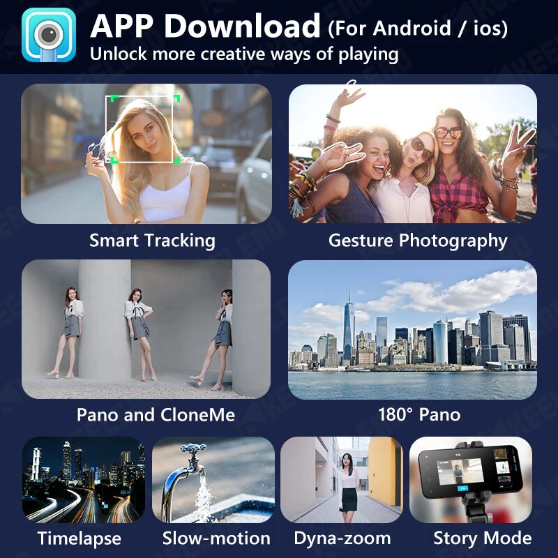 KEELEAD 360-Grad-Gimbal, Selfie-Stick-Stativ mit ferngesteuertem Fülllicht, folgende Aufnahme, Stabilisator für Smartphone Live/Vlog