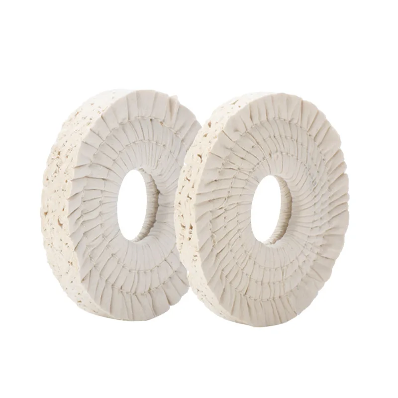 Macchina automatica per sigillare bordi Lucidatura Ruota in tessuto bianco di cotone Accessori per macchine per la lavorazione del legno Ruota per lucidatura