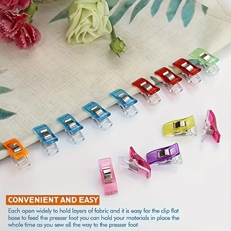 10/30/50/100PCS Sewing Clips Colorful Clips Multipurpose Plastic Craft Crocheting Knitting Safety Clothing Clips for Fabric