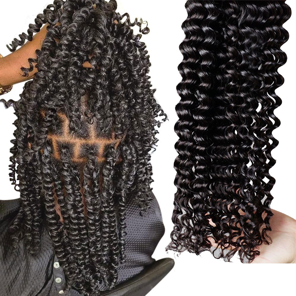 編み込み用の巻き毛のナチュラルインディアンレミーヘア,10〜28インチ,50g