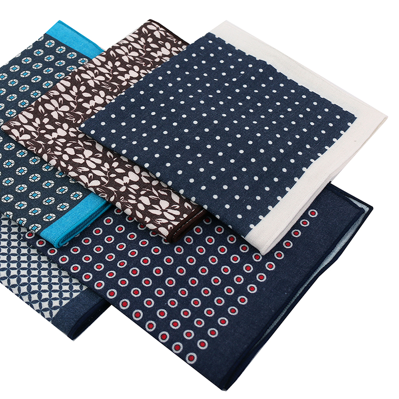 Tailor Smith Vintage Linen Hankie Soft Fabric Handkerchief Men Pocket Square Wedding Stylish Gift Party Dinner Accessory