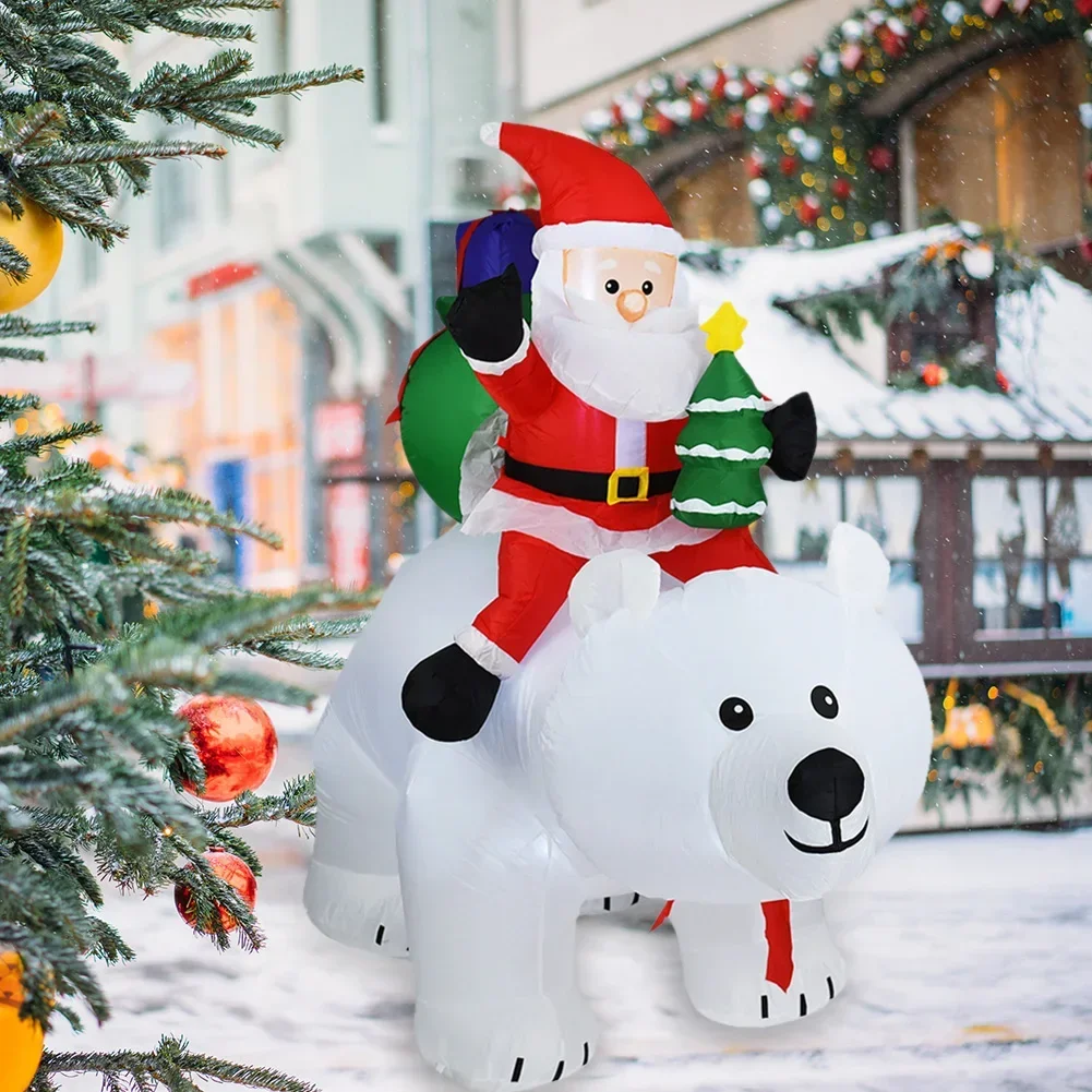 คริสต์มาส Inflatable ตกแต่งของเล่นไฟ LED ในตัว Inflatable รุ่นในร่มกลางแจ้งเครื่องประดับ Xmas Party ปีใหม่ Garden Deco