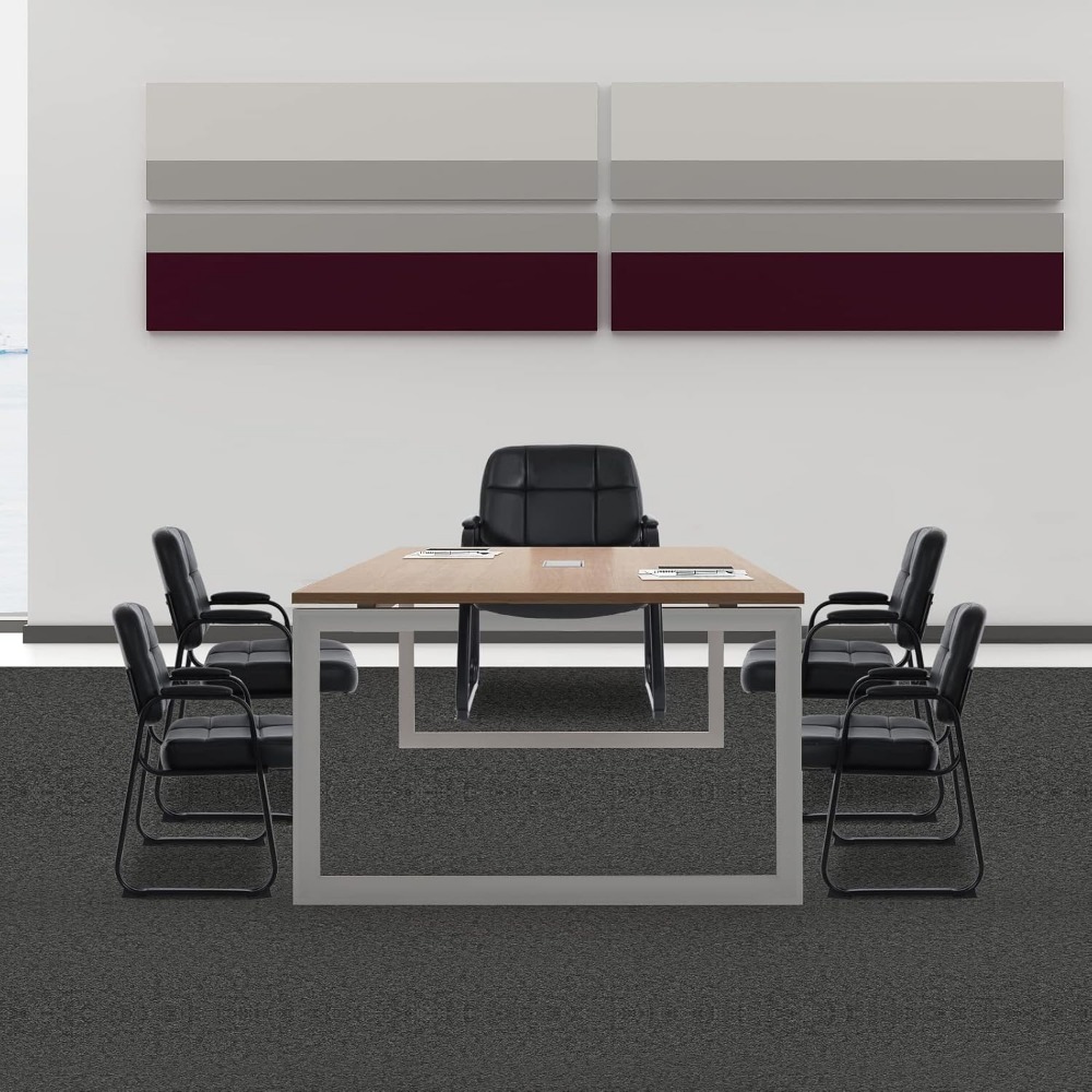 Big & Tall Office Guest Chair 400lbs with Bonded Leather Padded Armrest Backrest Wide Seat Reception Guest Chair for Conference