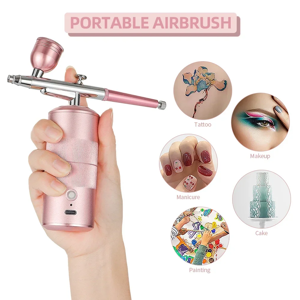 Oxy Kiêm Bật Lửa Mini Không Khí Bộ Không Khí-Chổi Sơn Xịt Bình Phun Móng Xăm Hình Nghệ Thuật Thủ Công Bánh Nano sương Mù Máy Phun Sương