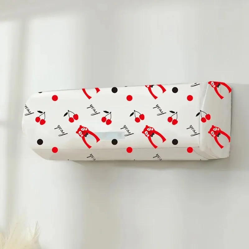 2 ชิ้นเครื่องปรับอากาศฝุ่นพัดลมติดผนังสากลเรียบง่ายสร้างสรรค์การ์ตูนล้างทําความสะอาดได้ฝาครอบพัดลมฝาครอบเครื่องปรับอากาศ