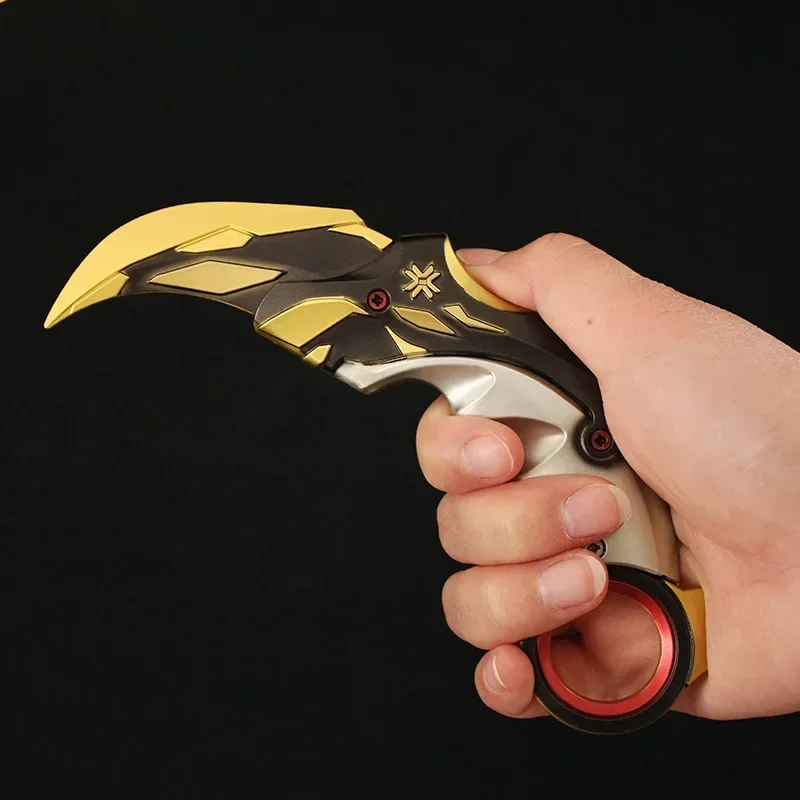 16 см/8 см/5 см Valorant Karambit коготь ножи игрушка брелок чемпионы Balisong оружие модель сплава косплей игры периферийные устройства подарки для мальчиков