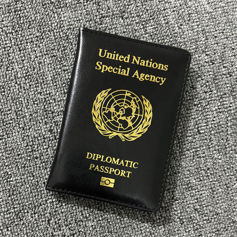 新しい国連外交パスポートカバー旅行財布 Pu レザーカバーパスポート男性女性パスポートホルダー
