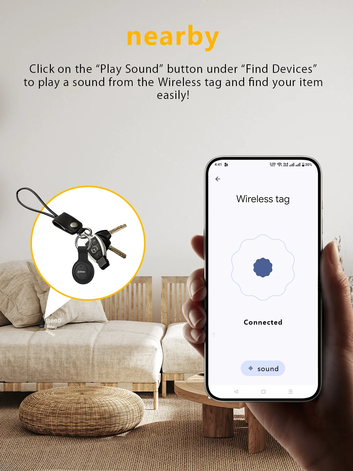 Мини-трекер для всего Android Key Finder, велосипедная сумка, потерянный трекер, умный Bluetooth-трекер для меток, работающий с приложением Google Find Hub