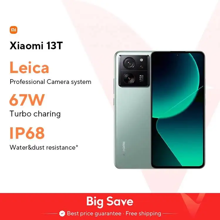 Versione globale Xiaomi 13T 5G Smartphone 144Hz AMOLED Displa 67W caricamento 50MP Leica Camera IP68 Water MTK Dimensity 8200 Ultra