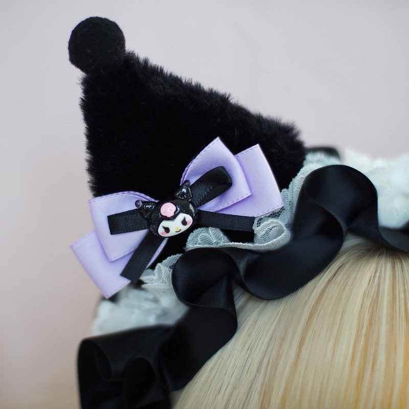 Faixa de cabelo kuromi minha melodia cinnamoroll, acessórios para cabelo, anime, brinquedos fofos, cosplay, cocar de pelúcia para meninas, presentes