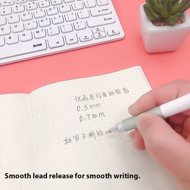 4PC/Set Mechanical Pencil Stationery Lapices Soft Rubber Grip 0.5/0.7mm School Supplies With Eraser for Writing and Drawing