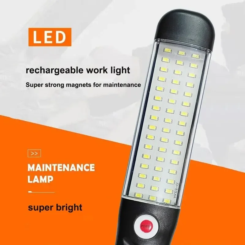 ポータブル磁気自動車修理作業ライト USB 充電式 LED 懐中電灯マグネットフック付き車の修理釣り緊急事態