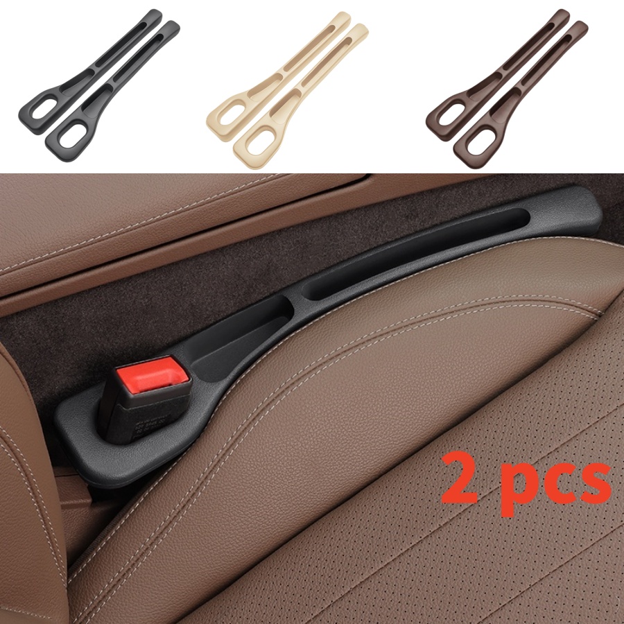 Organizador de relleno de espacio de asiento de coche, tira de enchufe de espacio de asiento de coche impermeable de Pu con 2 ranuras, almacenamiento de espacio de asiento, accesorios interiores de coche, 2 uds.