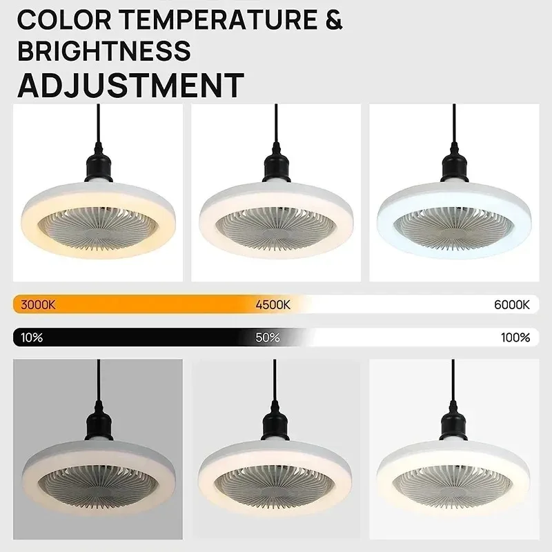 Lumière de ventilateur aromatique, adaptée au ventilateur de plafond Invisible oscillant de salon de chambre à coucher avec télécommande à vitesse Variable