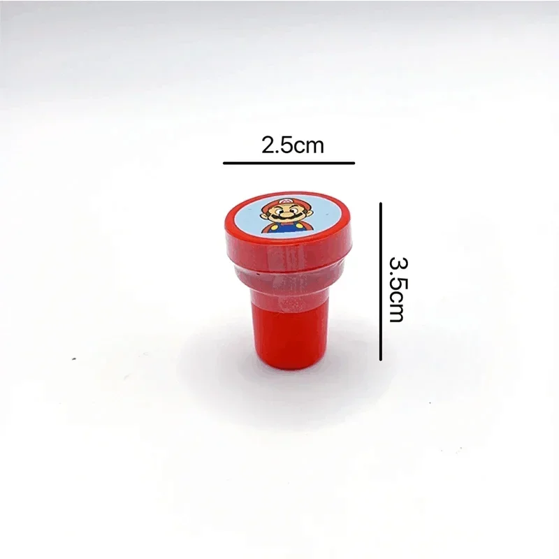 12 個スーパーマリオブラザーズ漫画おもちゃシグネットアニメパターンシールスタンパー絵画フォトアルバム装飾誕生日ギフト