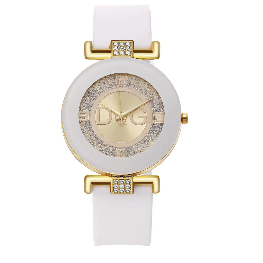 Reloj de cuarzo negro Simple para mujer, reloj de pulsera informal con banda de silicona a la moda para mujer, reloj femenino zegarek damski