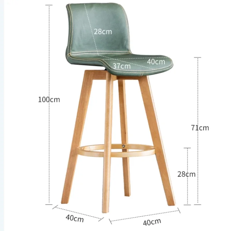 Taburetes de Bar, bancos altos de recepción, Bar de cocina minimalista, sillas decorativas, sillas redondas nórdicas, Taburetes Altos modernos azules, muebles