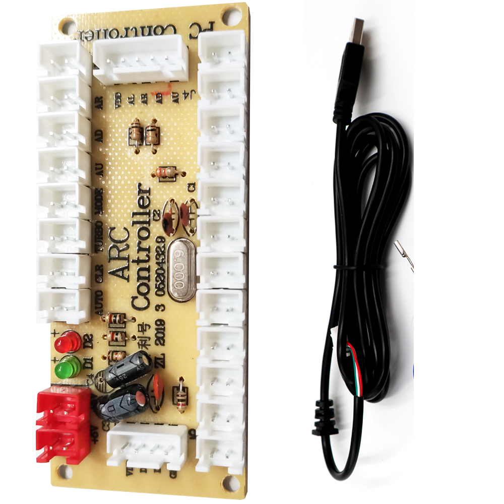 30 Uds codificador de retardo cero Arcade Joystick DIY Kit codificador USB a PC PS3 PS2 MAME Raspberry Pi 3 Android Nintendo