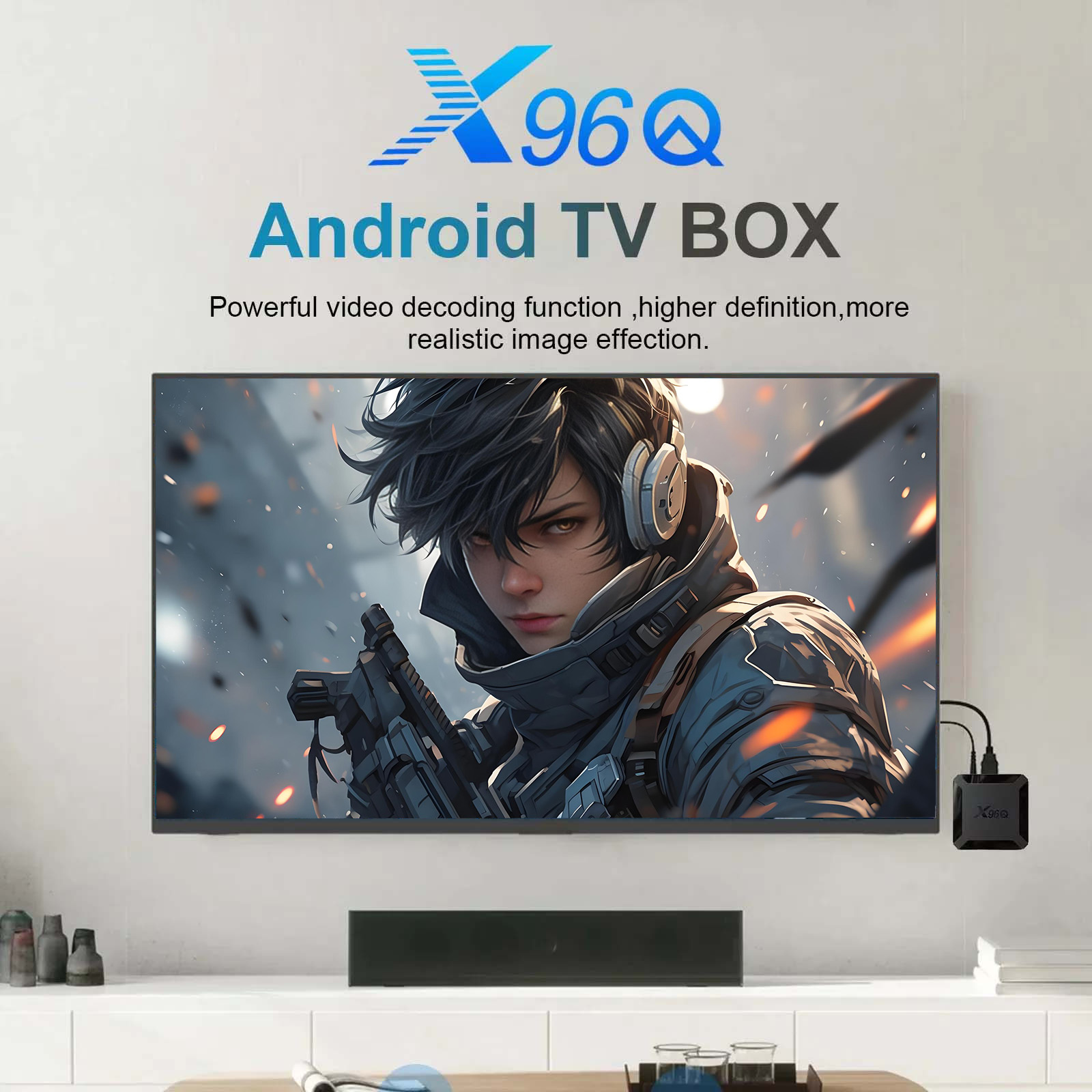 X96Q Smart Android TV Box 4K Wifi Google Player Youtube RAM 1/2GB ROM 8/16GB Multi Idioma Streaming Media Player Set Top Box
