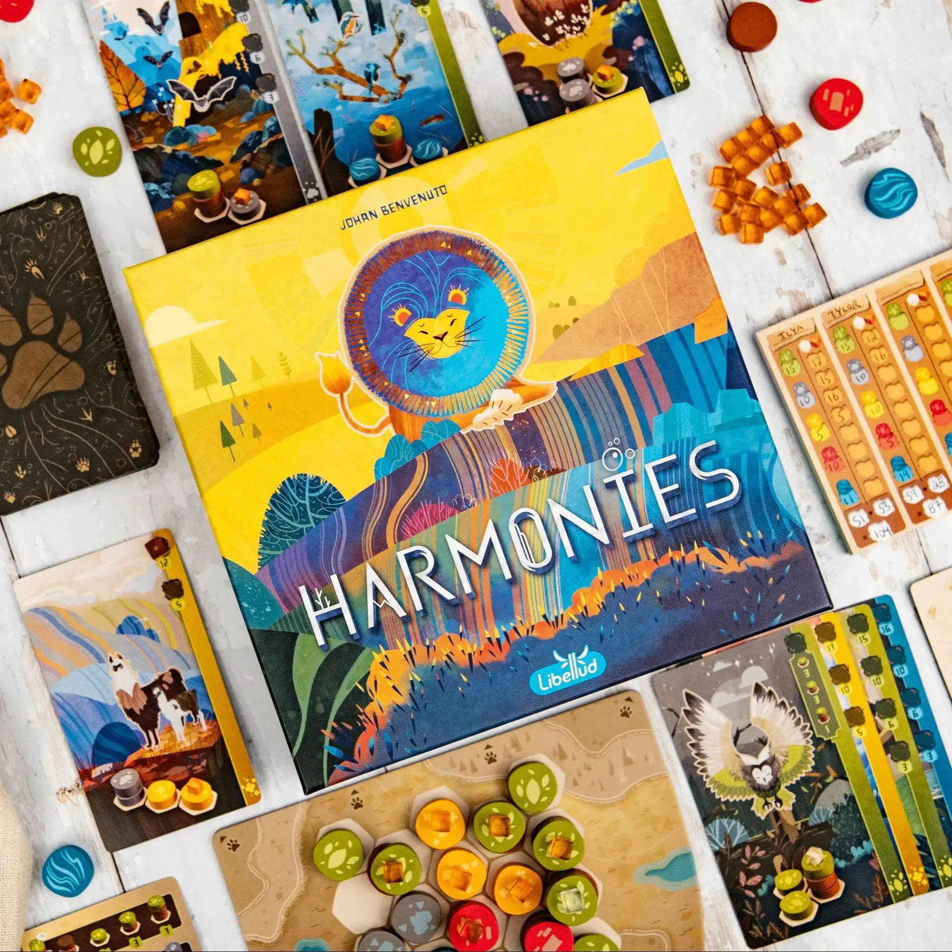 Board Games-Harmonies-Creation of Landscapes and Habitats for Animals - Strategy and Creativity - For Ages 10 and Above