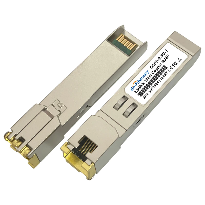 2.5G SFP to RJ45 Copper Module 1G/2.5GBase-T 100m RJ45 Connector Compatible For Mikrotik,HORACO,KEEPLiNK 2.5Gb SFP Fiber Switch