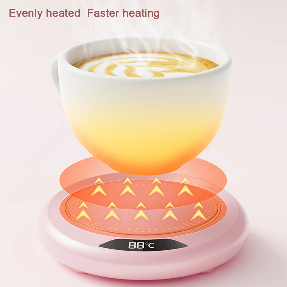 Calentador de tazas USB, posavasos calefactor, 3 Ajustes de temperatura, placa termostática caliente, almohadilla calefactora de agua, té y leche