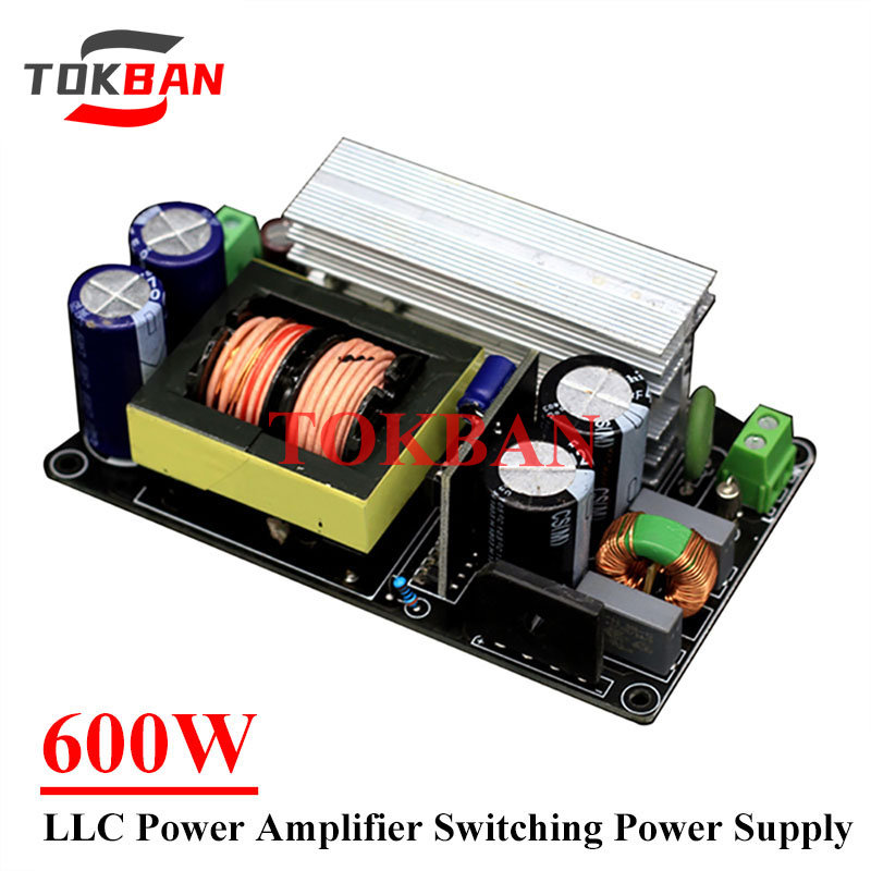 600W LLC Bộ Khuếch Đại Công Suất Chuyển Đổi Nguồn Điện Bảng Đơn Đôi Đầu Ra Tích Cực Và Tiêu Cực +-24V36V48V60V80V Tự Làm Âm Thanh amp