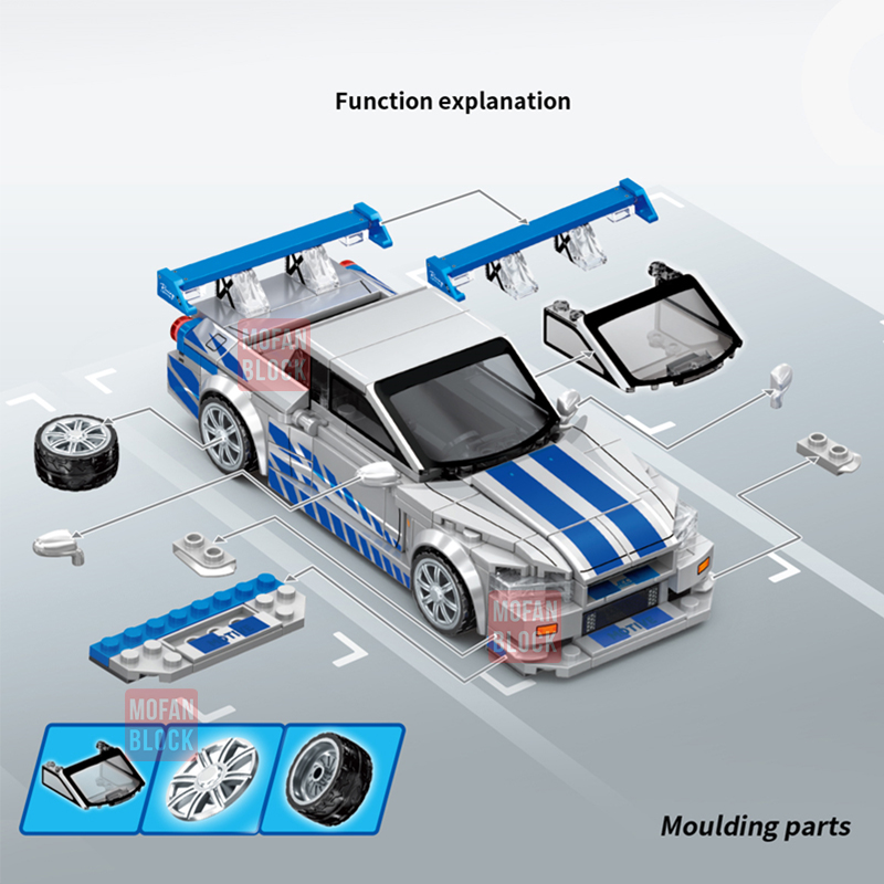 SEMBO BLOCK City célèbre voiture de sport technique supercar modèle assemblage bloc de construction série de véhicules classiques briques garçon jouets cadeaux