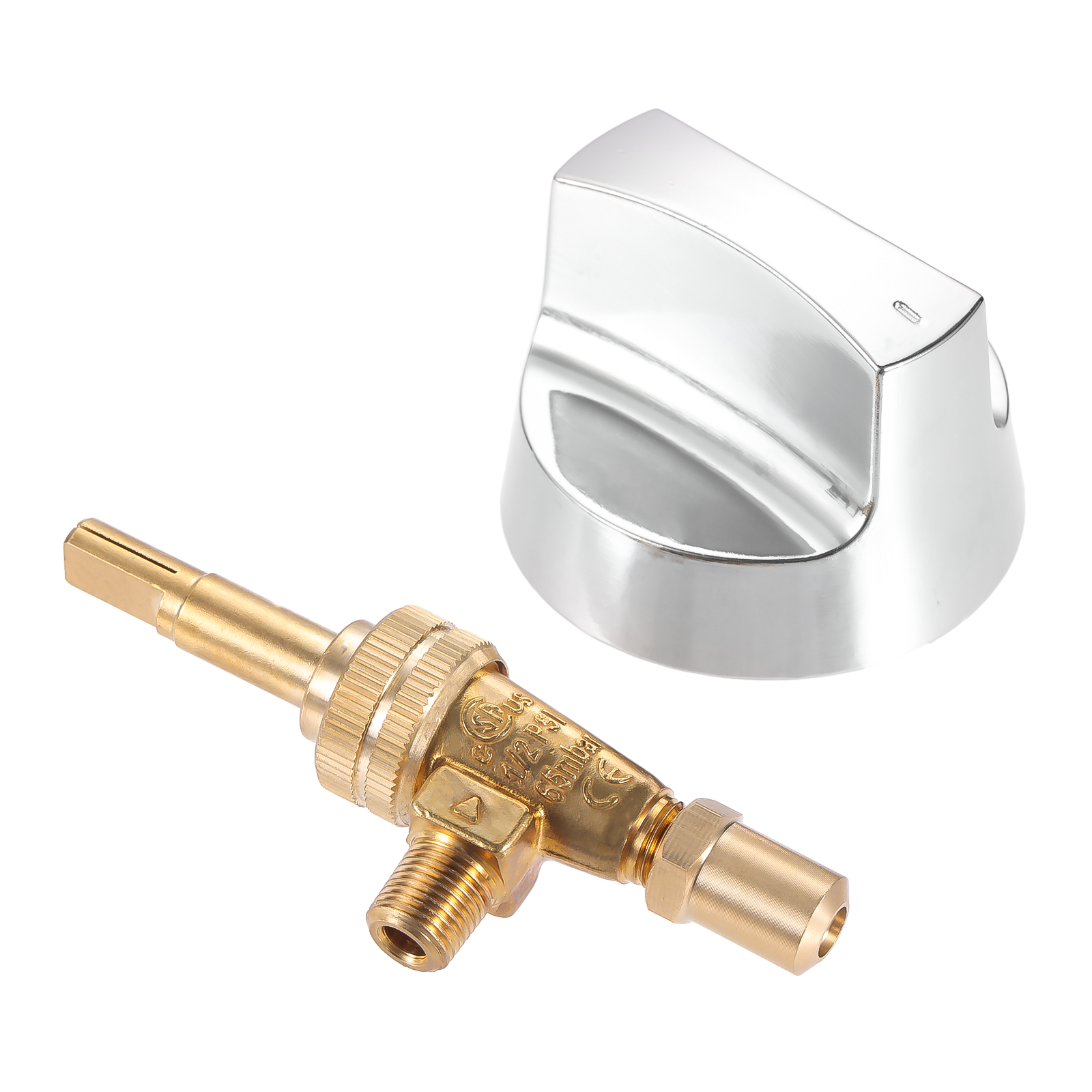 2 stücke/1kit Messing gas regelventil 0.047 "Orfice Düse mit verchromtem Stahl Steuer knopf Spindel länge 1.4" für Restaurant küchen