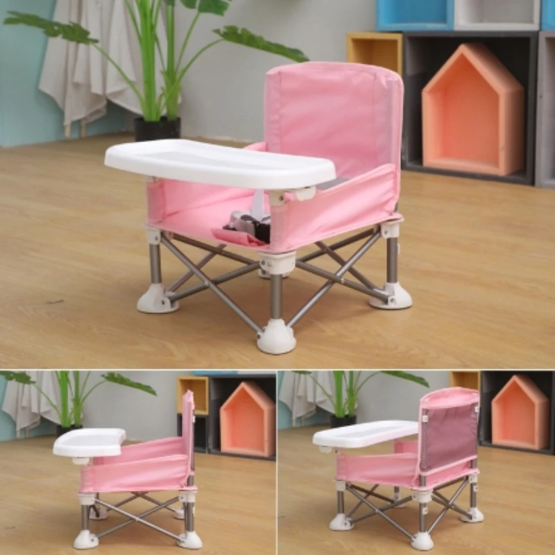 # Silla alta plegable portátil para bebé, asiento de comedor ligero para viajes, Picnic en la playa al aire libre