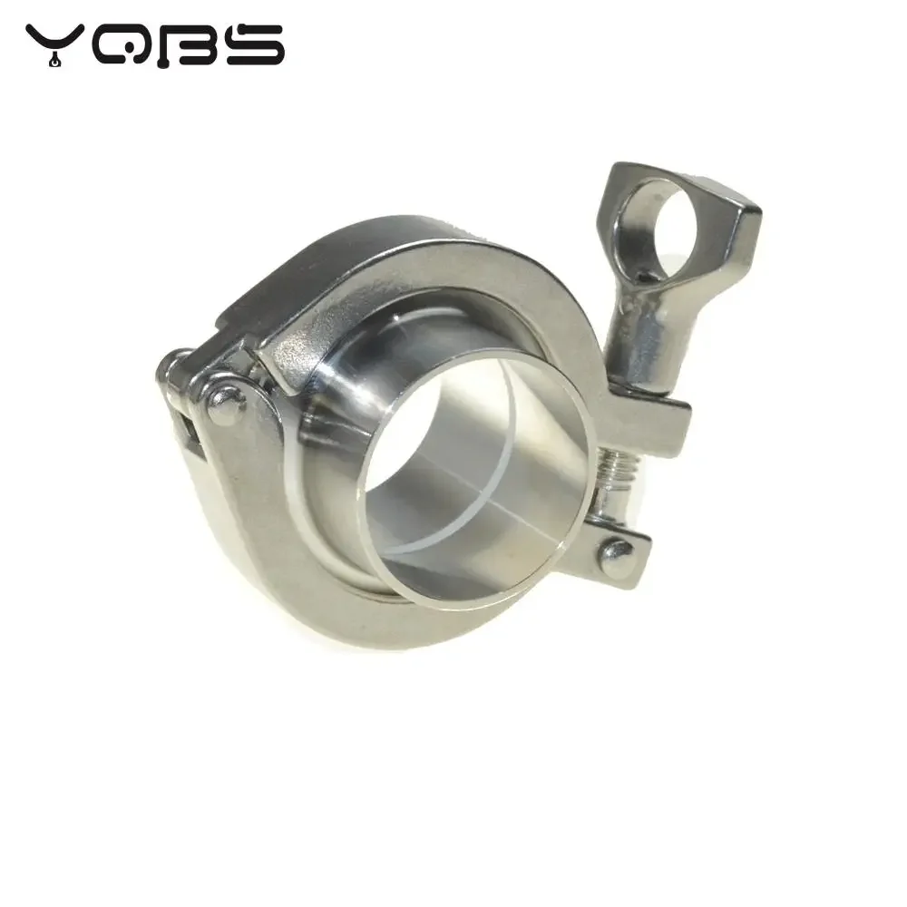 YQBS Triclamp SS brida sanitaria tubo soldadura virola de soldadura Tri abrazadera PTFE o junta de silicona acero inoxidable SUS SS 304