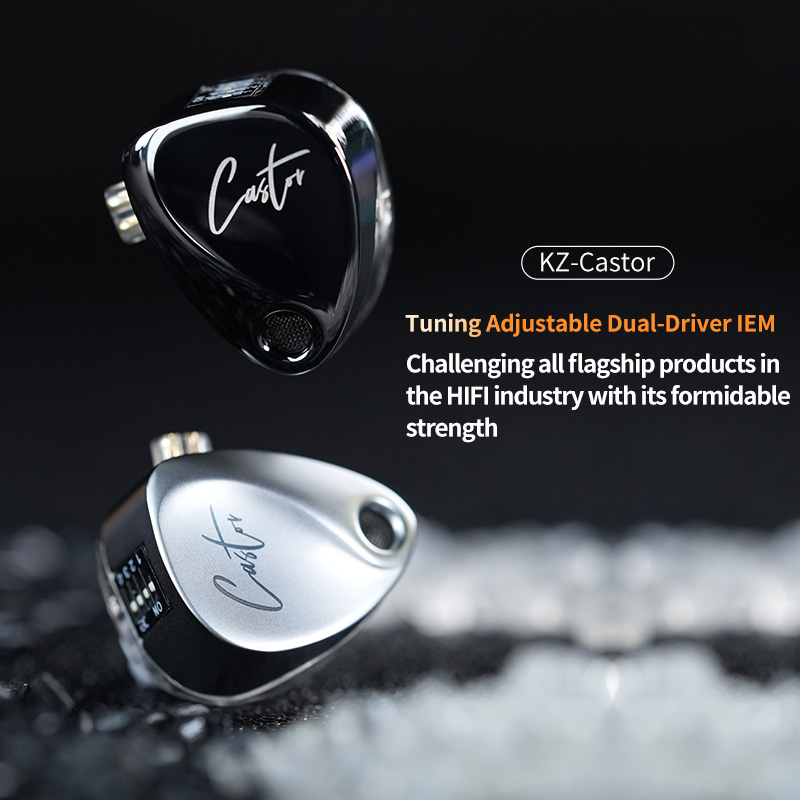 Nuevos auriculares KZ Castor In Ear HiFi 2DD dinámicos de alta gama con armadura equilibrada sintonizable, auriculares con Monitor, auriculares con cancelación