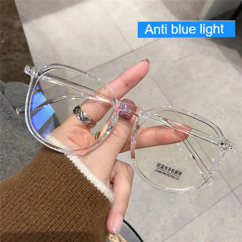Lunettes Anti-lumière bleue à grande monture carrée, mode rétro pour hommes et femmes, Protection des yeux pour jeux sur ordinateur, lunettes classiques en verre uni