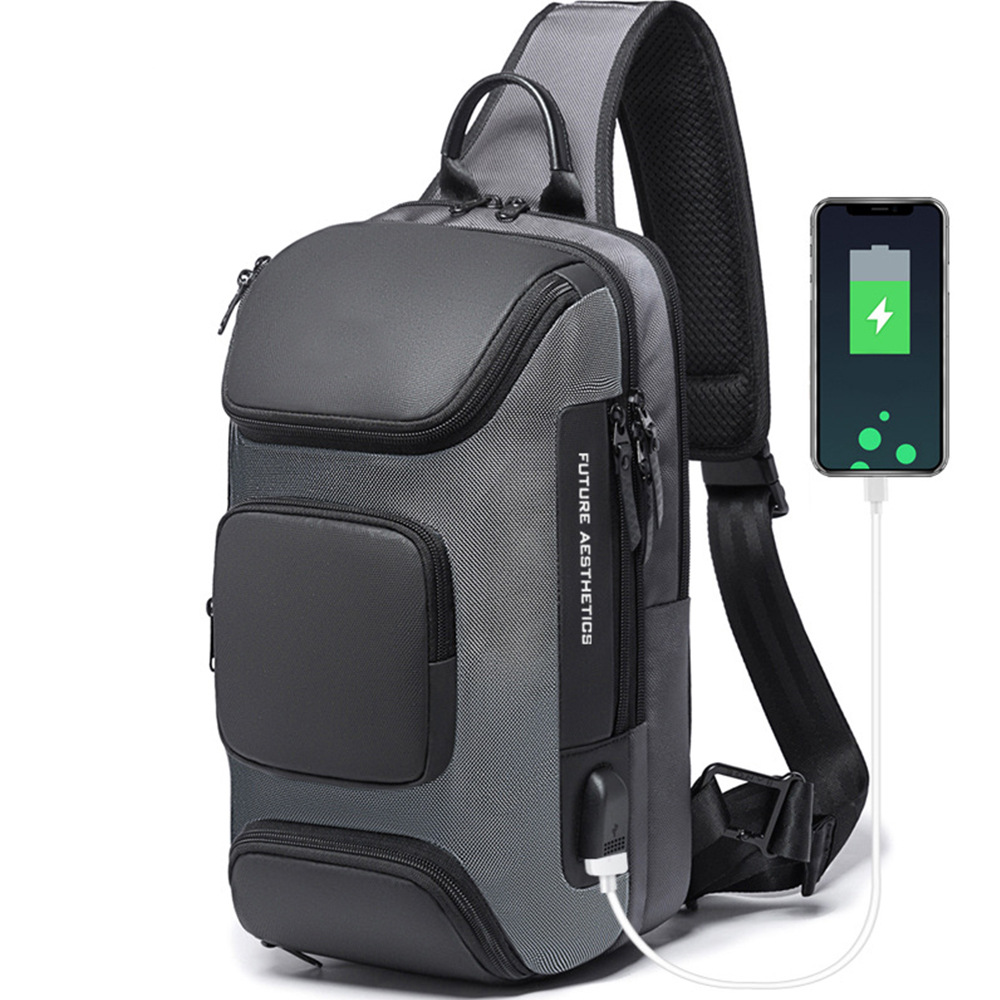 Bange-メンズの豪華なチェストバッグ,ショルダーストラップ,快適で通気性,ファッショナブル