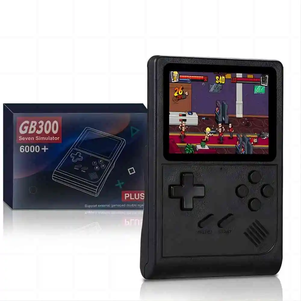 GB300 Draagbare Handheld Game Player 3.0 inch Scherm TV Video Game Console AV-uitgang Retro Game Console Ingebouwde 8G 6000+ Games