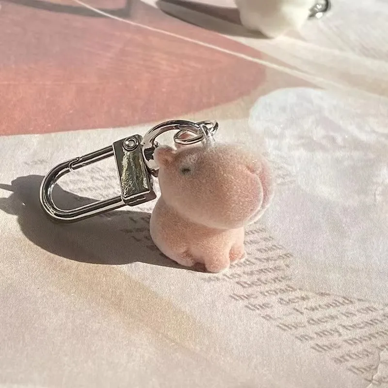 푹신한 알파카 엘크 Capybara 동물 열쇠 고리 수지 만화 사랑스러운 재미 마늘 거위 3D 인형 펜던트 가방 상자 자동차 열쇠 고리 쥬얼리