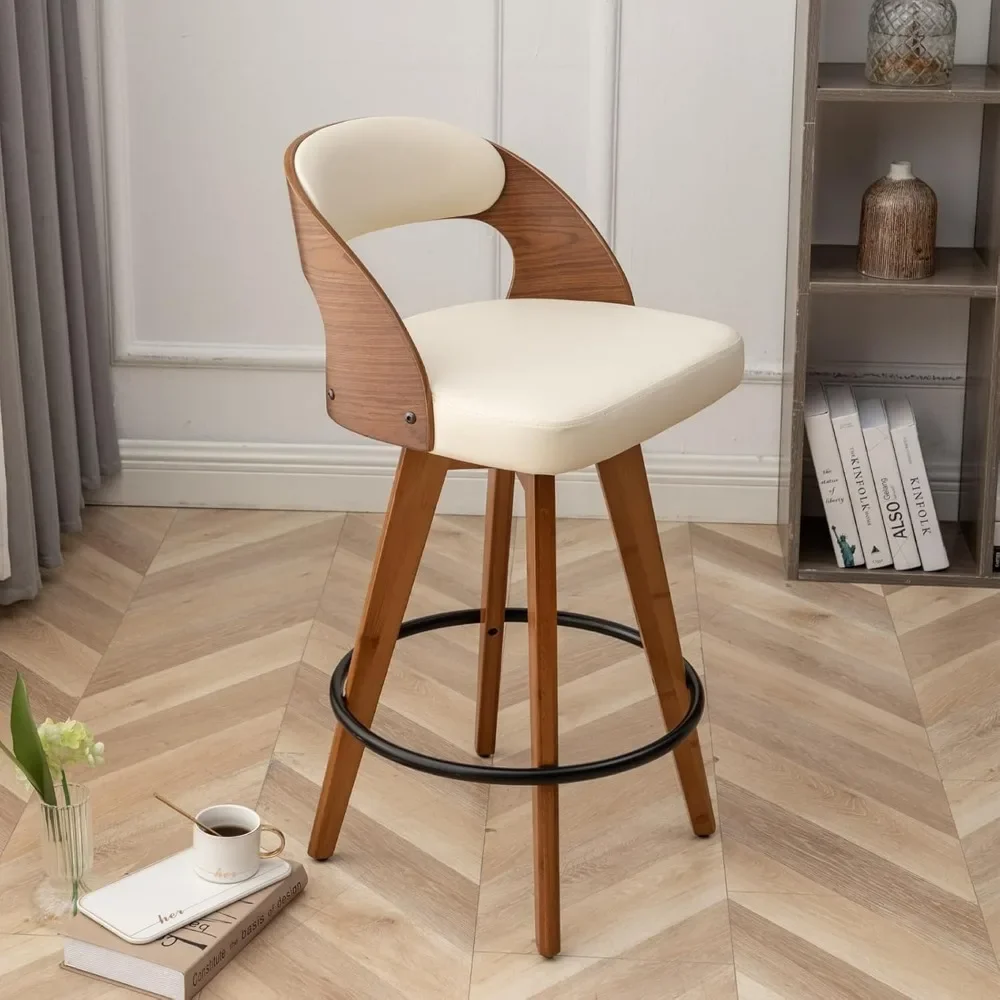 Barstools Set of 2,Counter Height Bar Stools for Kitchen Island,26.8 Inch H Modern Upholstered Bar Chair, Swivel Counter Stools