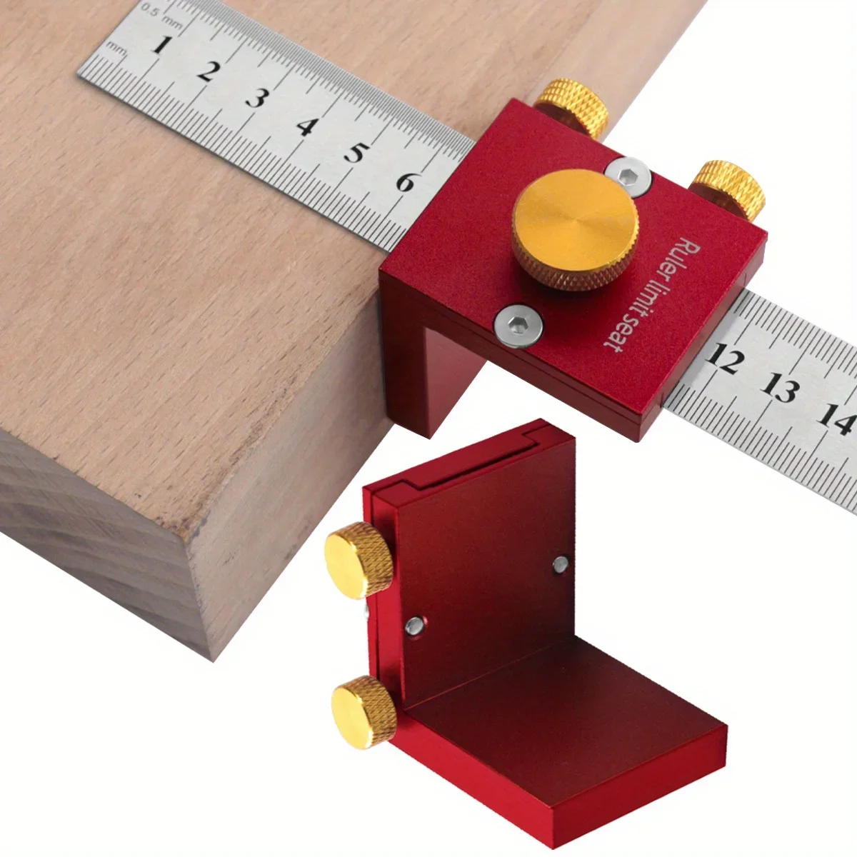 ไม้บรรทัดเหล็ก Scribing ตําแหน่งบล็อก-อลูมิเนียมมุม Scriber Line Marking Gauge,DIY ช่างไม้ Scriber วัด Locator
