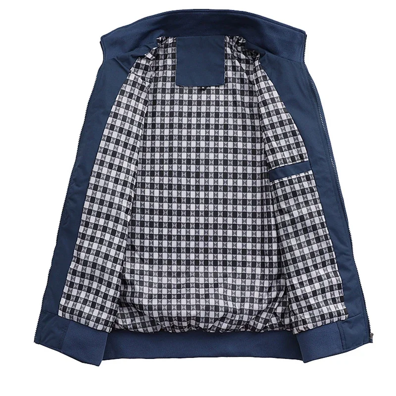 Camelo bordado primavera e outono casual cor sólida moda fino ajuste bomba jaqueta jaqueta de beisebol jaqueta masculina M-6XL
