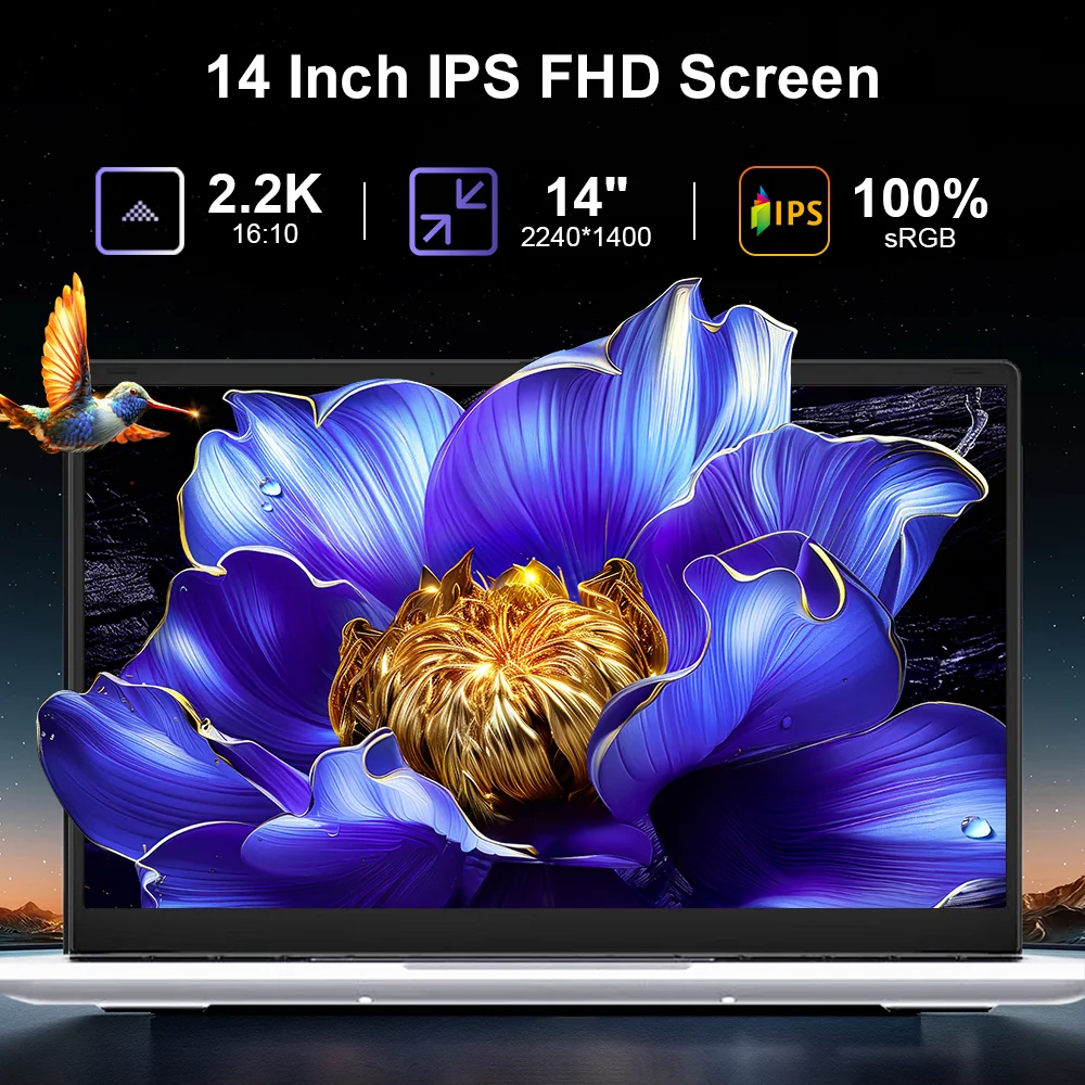 Ninkear S14 laptop touchscreen tablet AMD Ryzen ™   5 7535HS 14 inch 16 GB LPDDR5 1 TB SSD Computer Notebook Wifi 6