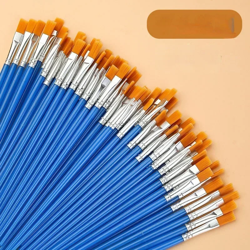 10/20/50 PCS Pennelli Set Acrilico con Pennelli a punta rotondi piatti Mestieri Acquerello Pittura a olio Pennelli Rifornimenti d'arte