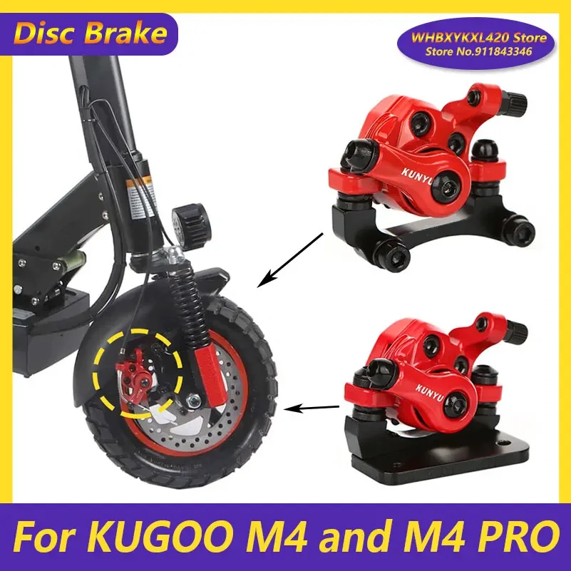 Base para patinetes eléctricos, piezas de repuesto de freno de disco de 140MM para monopatín KUGOO M4 y PRO derecho