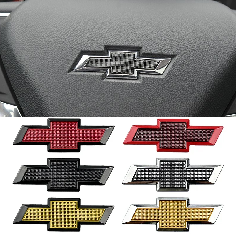 Для Chevrolet Sail Silverado Malibu Captiva Optra Trax Aveo Cruze Lacetti металлический сплав автомобильный руль центральная наклейка 5,7 см
