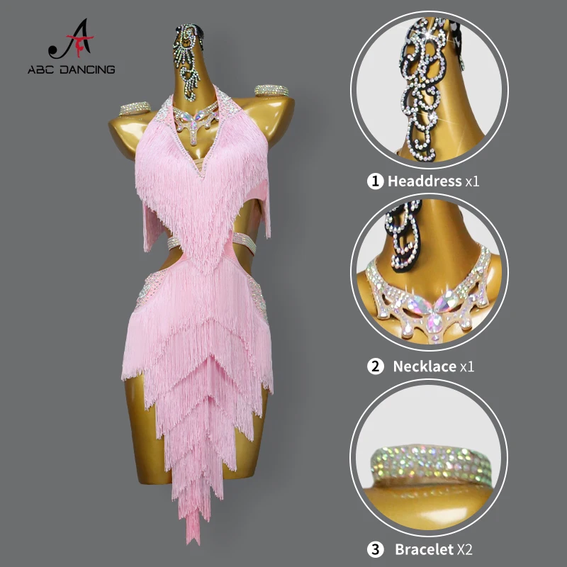 2025 ชุดเต้นรําละตินเซ็กซี่ Professional ผู้หญิงห้องบอลรูม Party Prom กระโปรงสั้นสาว Samba Line กีฬาเวทีสวมใส่ Fringed เสื้อผ้า