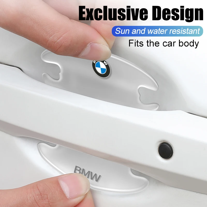 Pegatinas protectoras transparentes para manija de puerta de coche, para BMW 1 2 3 4 5 6 7 Series X1 X3 X4 X5 X6 X2 X7 F10 F15 F16 F20 F30 F18 F25