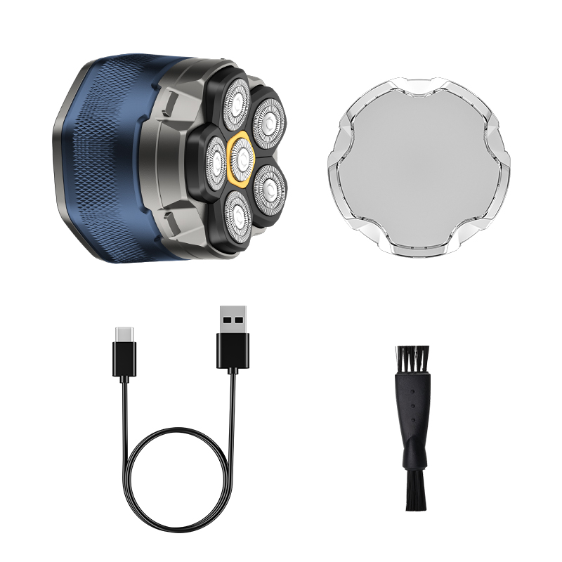 Barbeador elétrico de titânio - barbeador masculino recarregável para cabeça e rosto, barbeador sem fio, barbear úmido/seco antialérgico