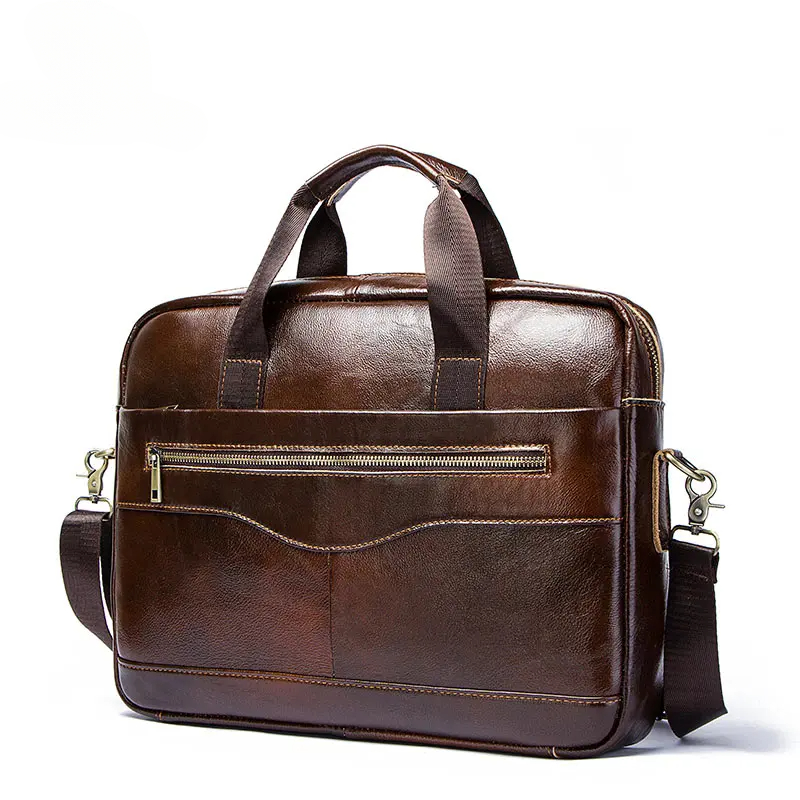 Sac à main portable en cuir véritable pour hommes, sac à bombes, sac de bureau pour ordinateur portable, sac de messager d'affaires, sacs initiés, haute qualité