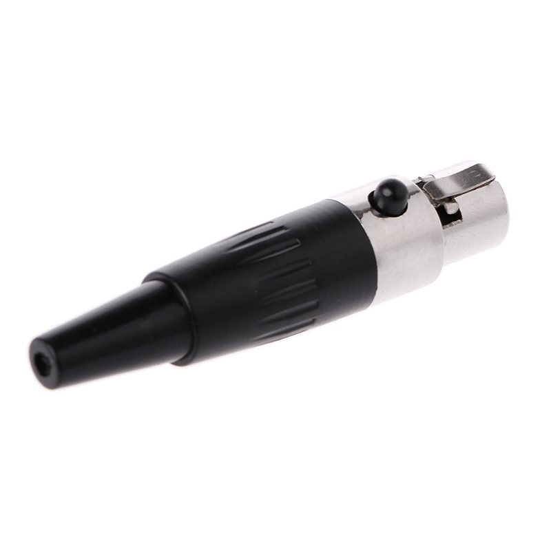 Mini XLR Áudio Microfone Conector para Microfone de Solda Reta Fêmea Plug, 3 Pin, 4 Pin, Alta Qualidade, 1Pc