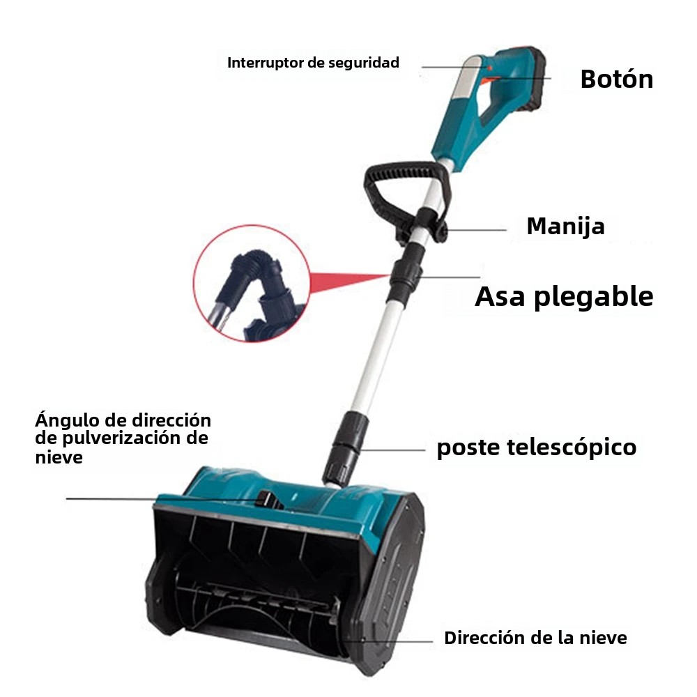 Nuevo Quitanie eléctrico sin escobillas para invierno, barredora de nieve eléctrica de litio, pala de nieve inalámbrica, patio, calle para batería Makita